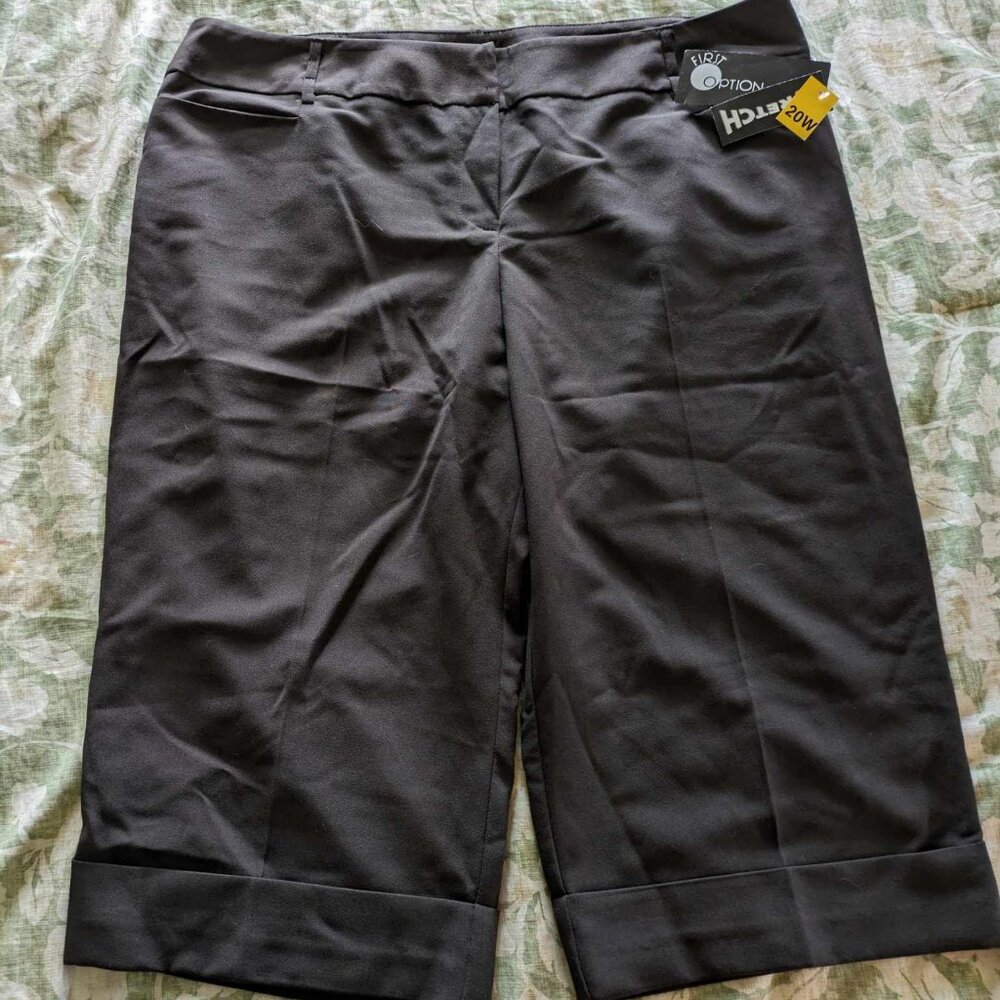 First Option Too! - Brown dress capris - stretch - 20W - nwt